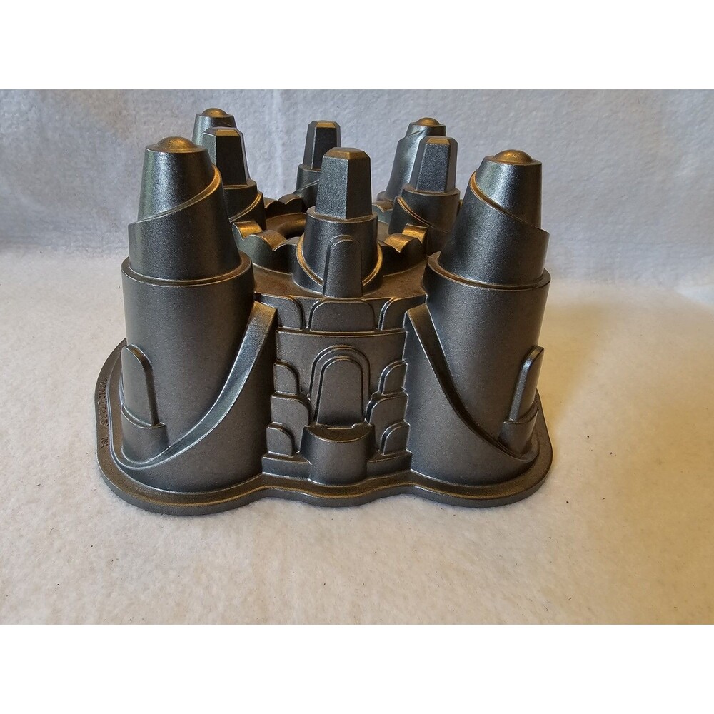 Vtg. Nordic Ware PALACE ROYALE Bundt Pan 10 Cup Silver Cast Aluminum 8" Retired